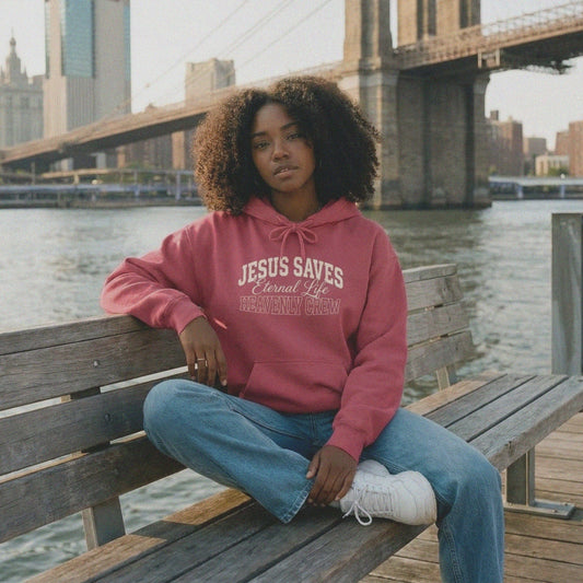 Mercy & More Hoodie Crimson / S Jesus Saves Hoodie