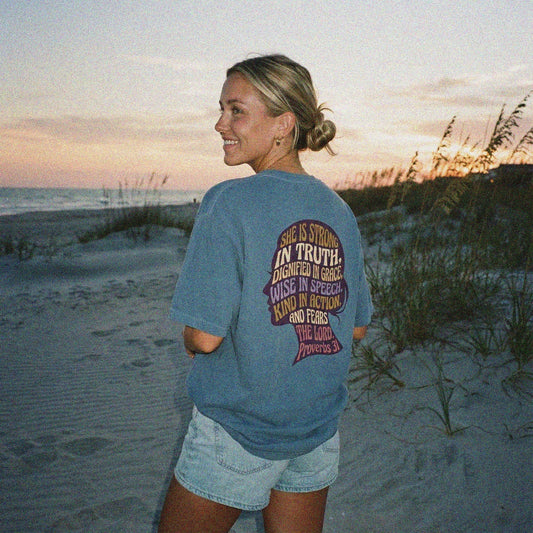 Mercy & More T-Shirt Blue Jean / S Proverbs 31 Tee