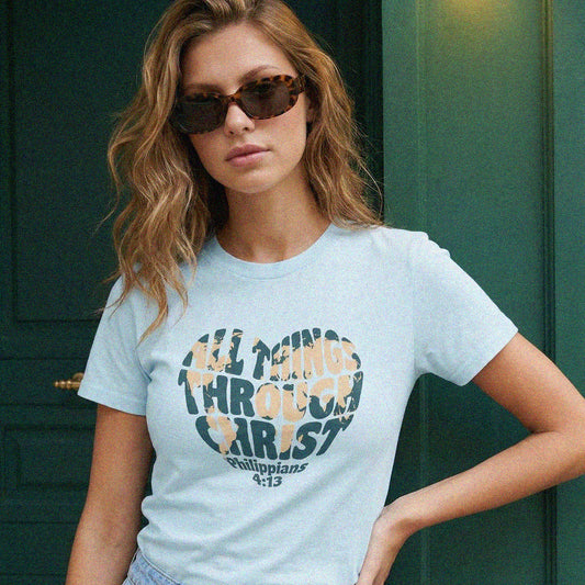 All Things Through Christ Heavyweight Tee