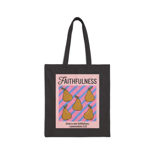 Mercy & More Bags Black / 15" x 16" Faithfulness Fruit Cotton Tote Bag