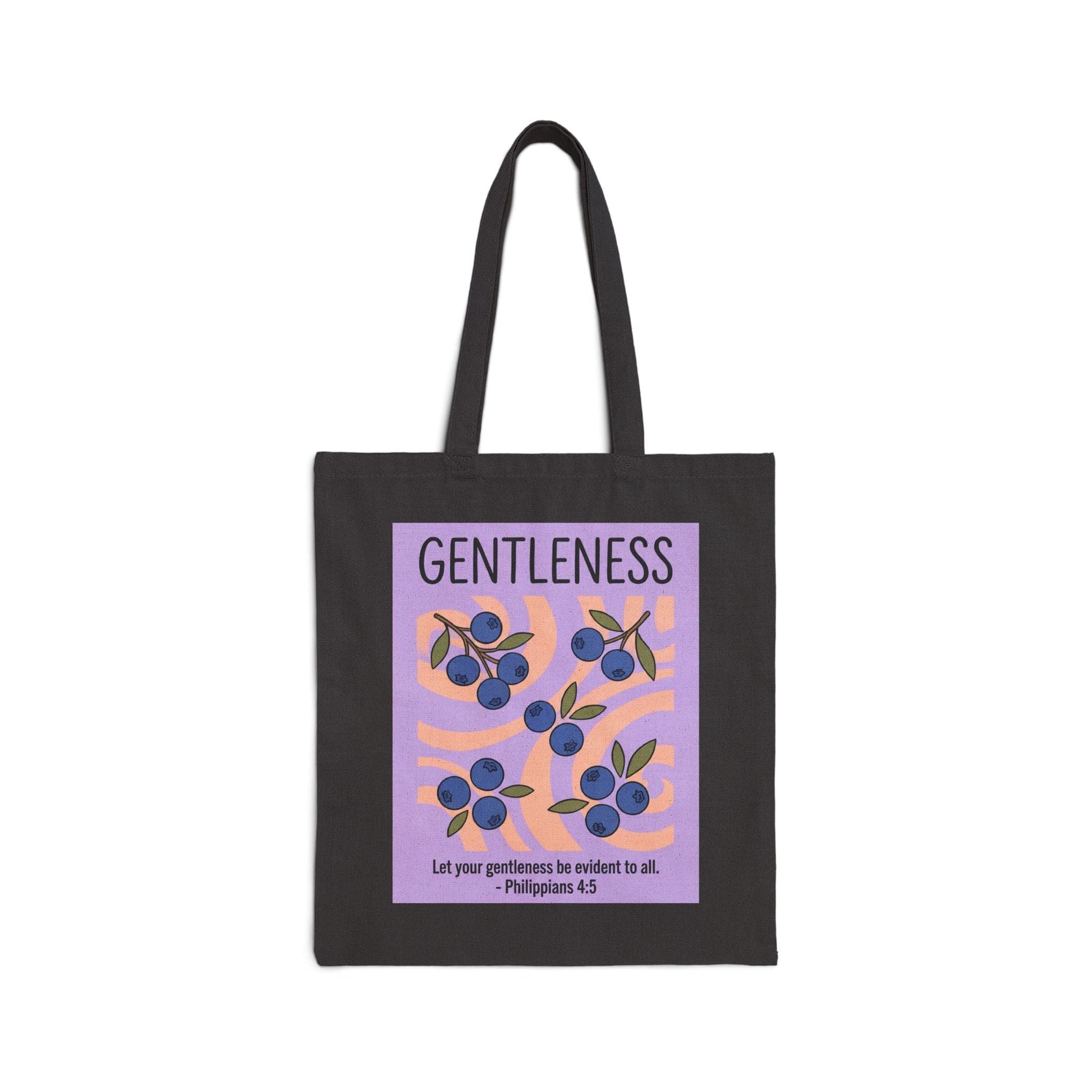 Mercy & More Bags Black / 15" x 16" Gentleness Fruit Cotton Tote Bag