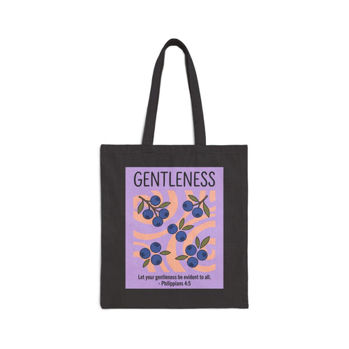 Mercy & More Bags Black / 15" x 16" Gentleness Fruit Cotton Tote Bag