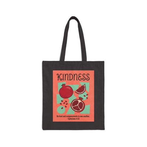 Mercy & More Bags Black / 15" x 16" Kindness Fruit Cotton Tote Bag