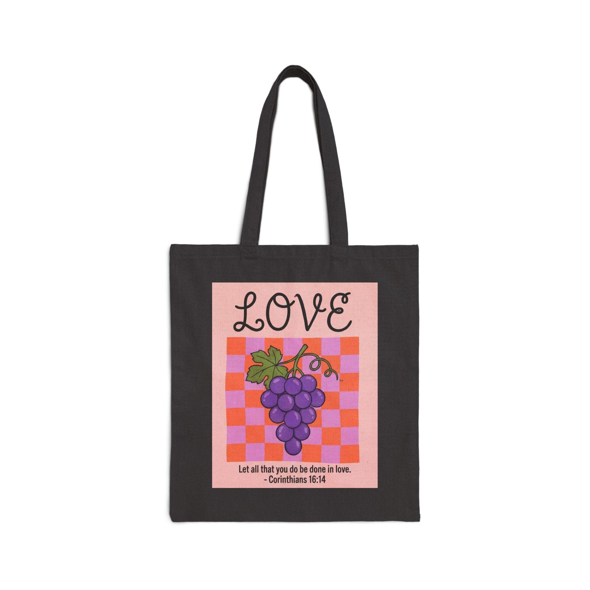 Mercy & More Bags Black / 15" x 16" Love Fruit Cotton Tote Bag