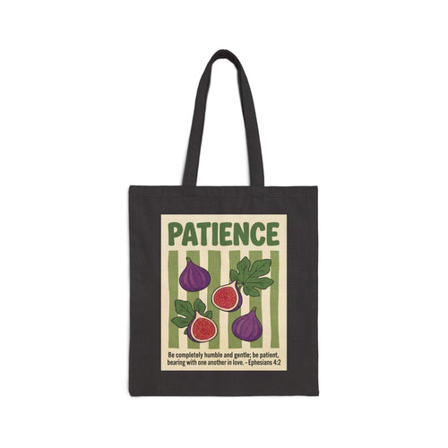 Mercy & More Bags Black / 15" x 16" Patience Fruit Cotton Tote Bag