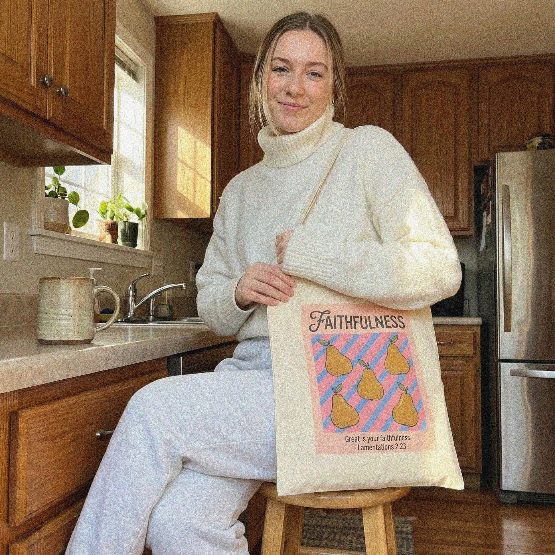 Mercy & More Bags Faithfulness Fruit Cotton Tote Bag