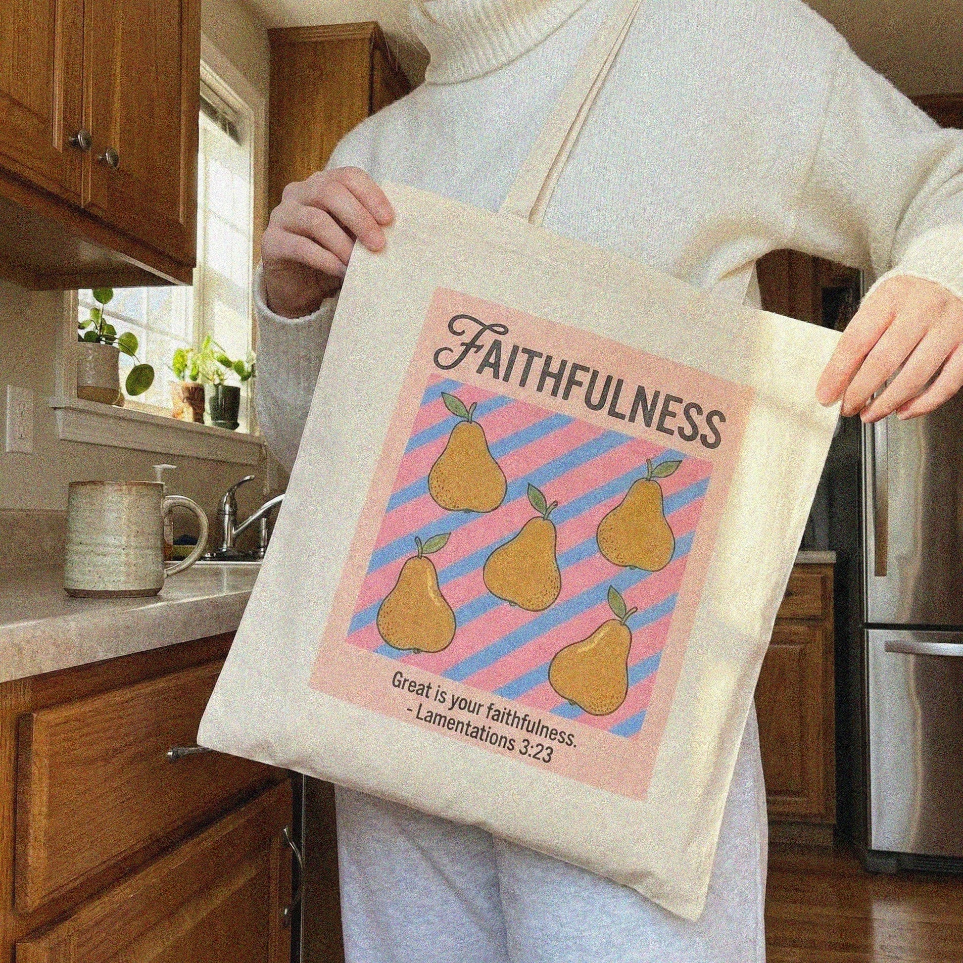 Mercy & More Bags Faithfulness Fruit Cotton Tote Bag