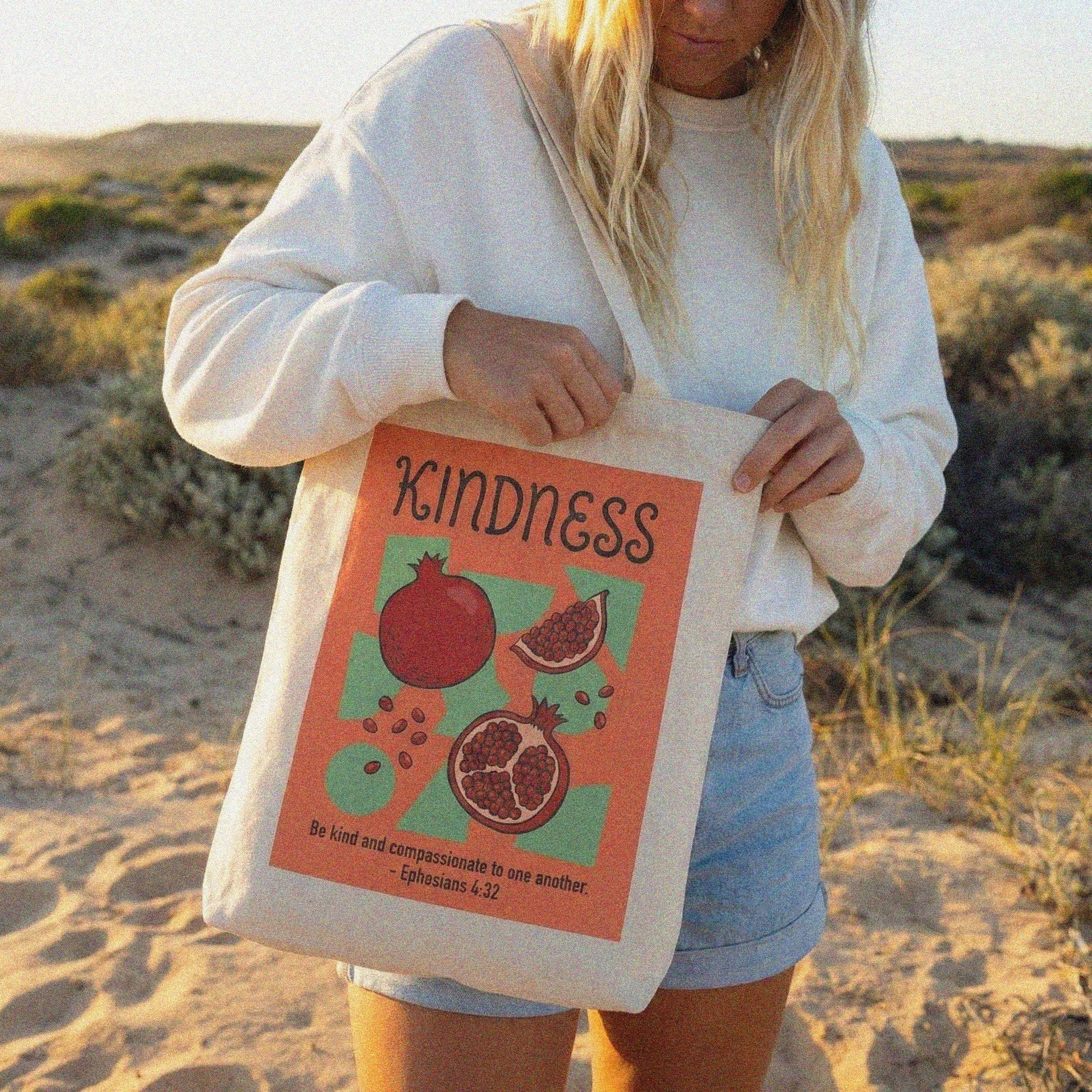 Mercy & More Bags Kindness Fruit Cotton Tote Bag