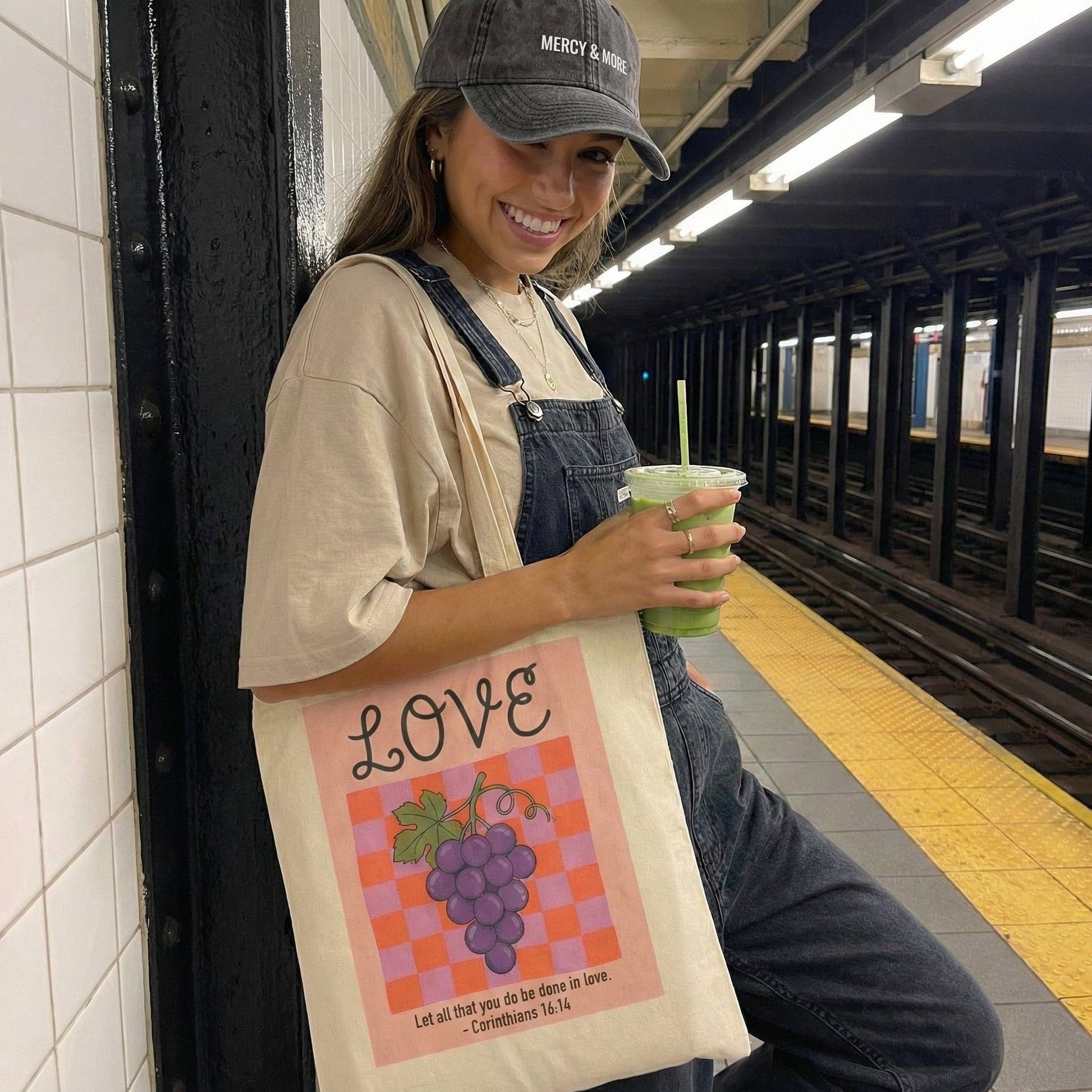 Mercy & More Bags Love Fruit Cotton Tote Bag
