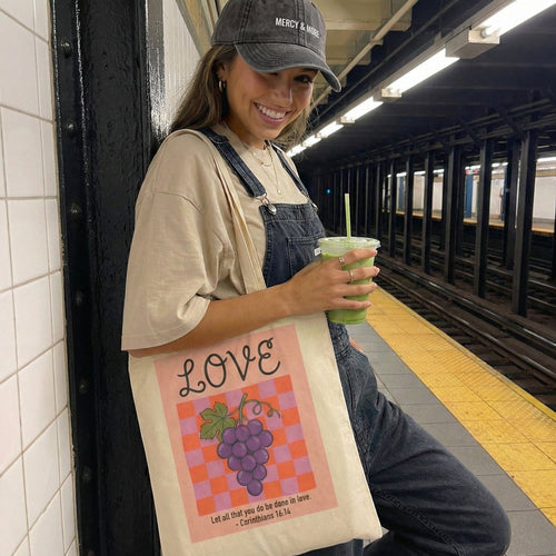 Mercy & More Bags Love Fruit Cotton Tote Bag