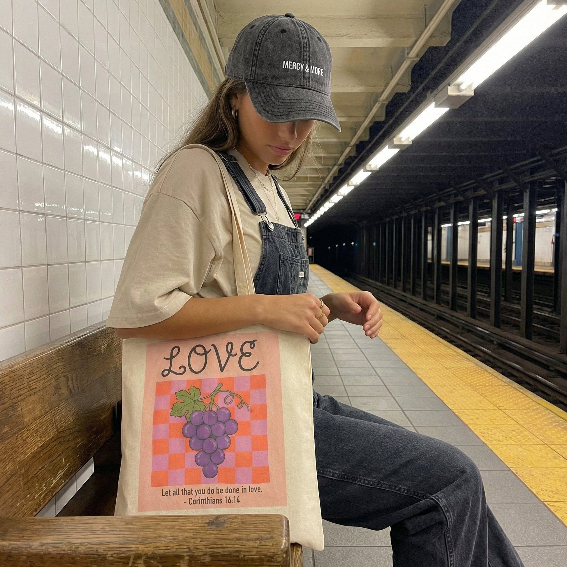 Mercy & More Bags Love Fruit Cotton Tote Bag