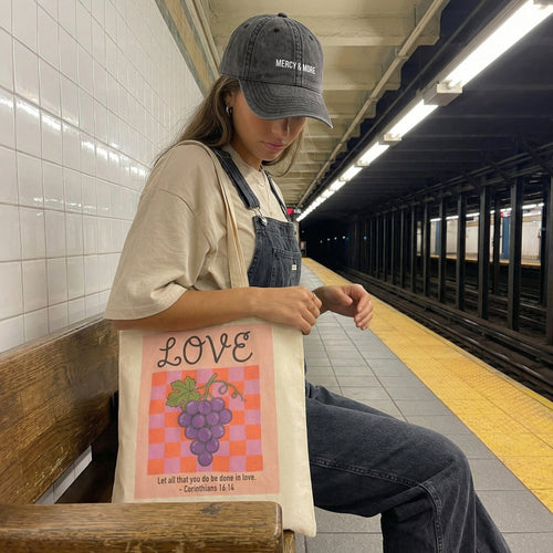 Mercy & More Bags Love Fruit Cotton Tote Bag
