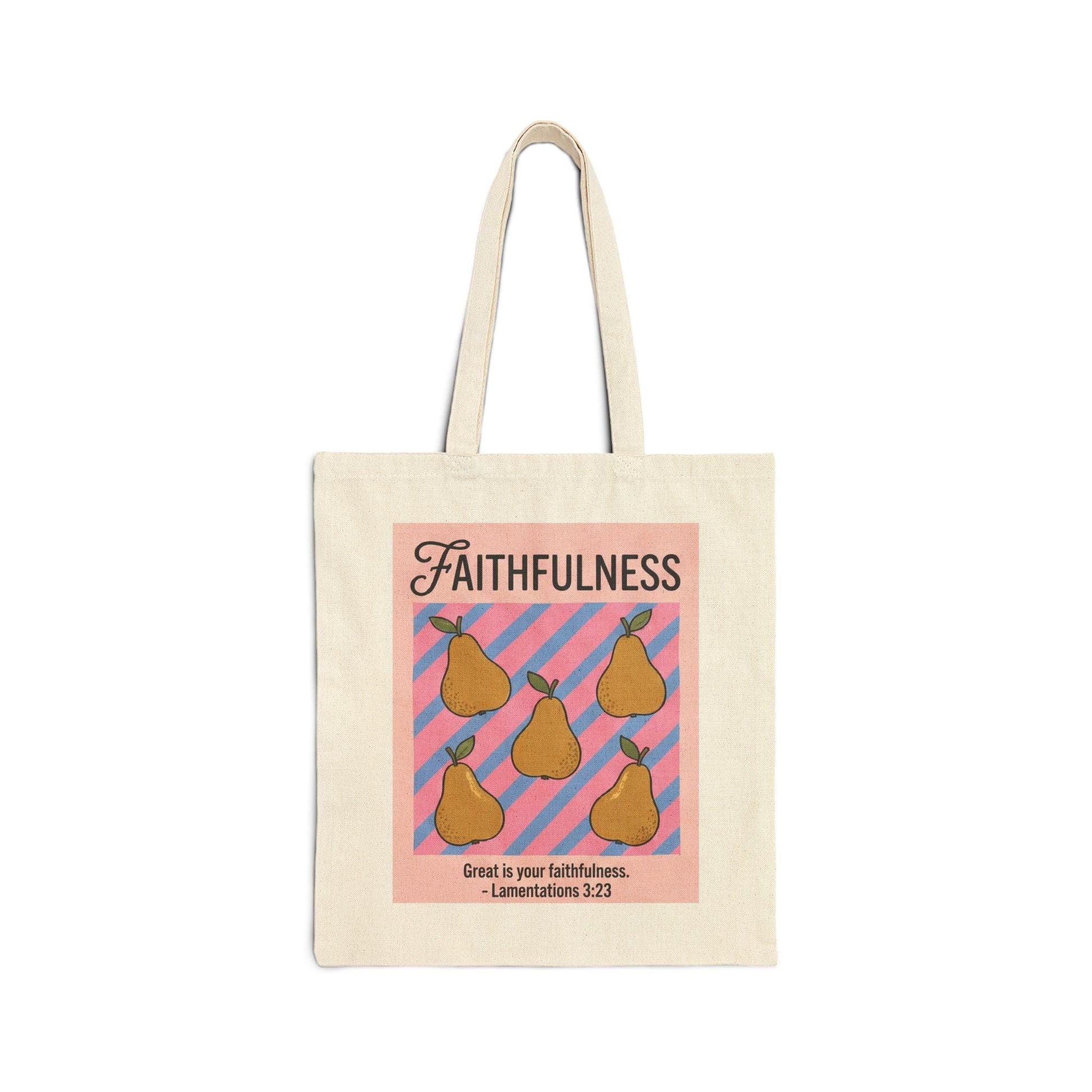 Mercy & More Bags Natural / 15" x 16" Faithfulness Fruit Cotton Tote Bag