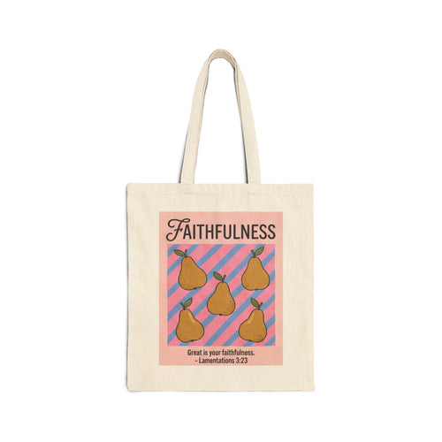 Mercy & More Bags Natural / 15" x 16" Faithfulness Fruit Cotton Tote Bag