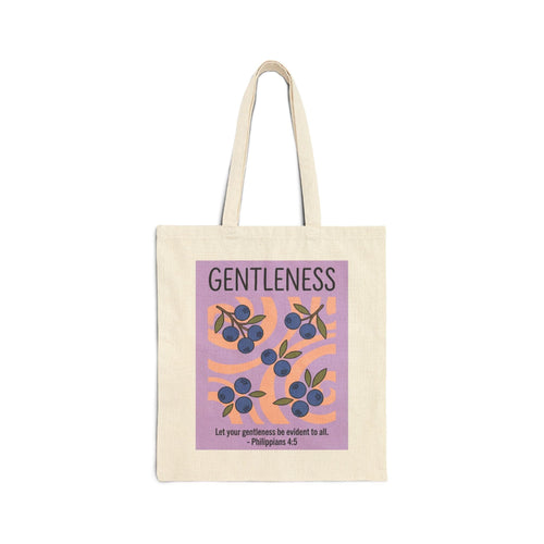 Mercy & More Bags Natural / 15" x 16" Gentleness Fruit Cotton Tote Bag