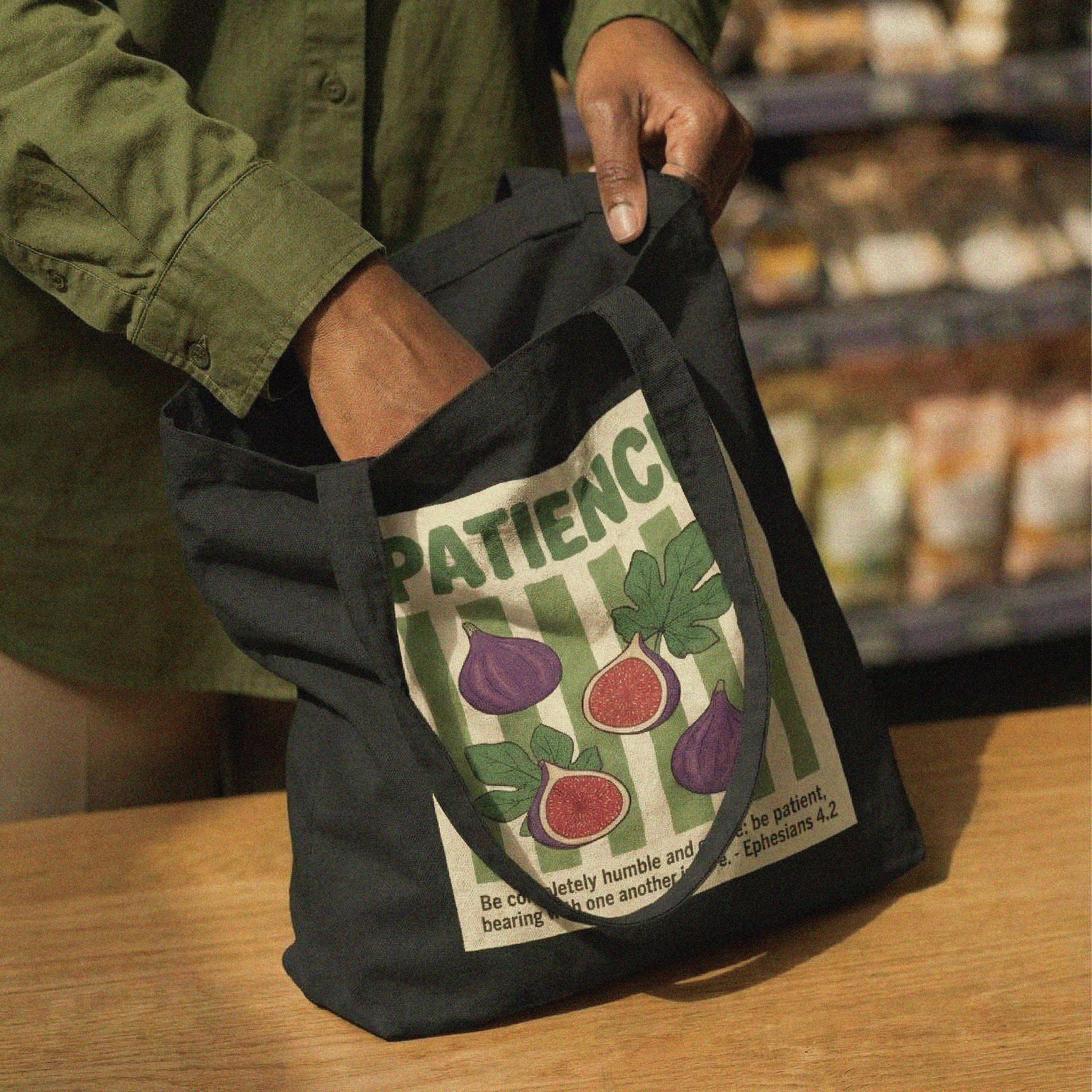 Mercy & More Bags Patience Fruit Cotton Tote Bag