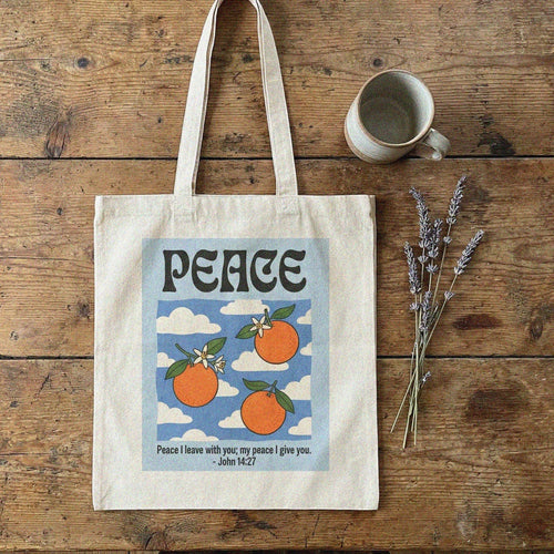 Mercy & More Bags Peace Fruit Cotton Tote Bag