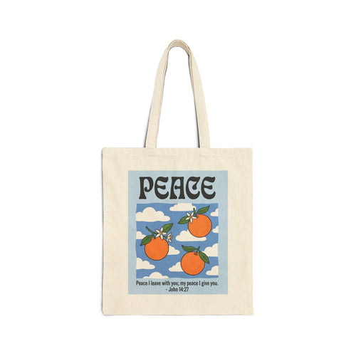 Mercy & More Bags Peace Fruit Cotton Tote Bag