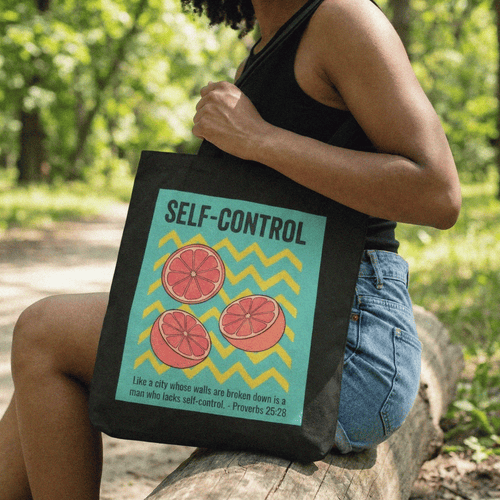 Mercy & More Bags Self Control Fruit Cotton Tote Bag