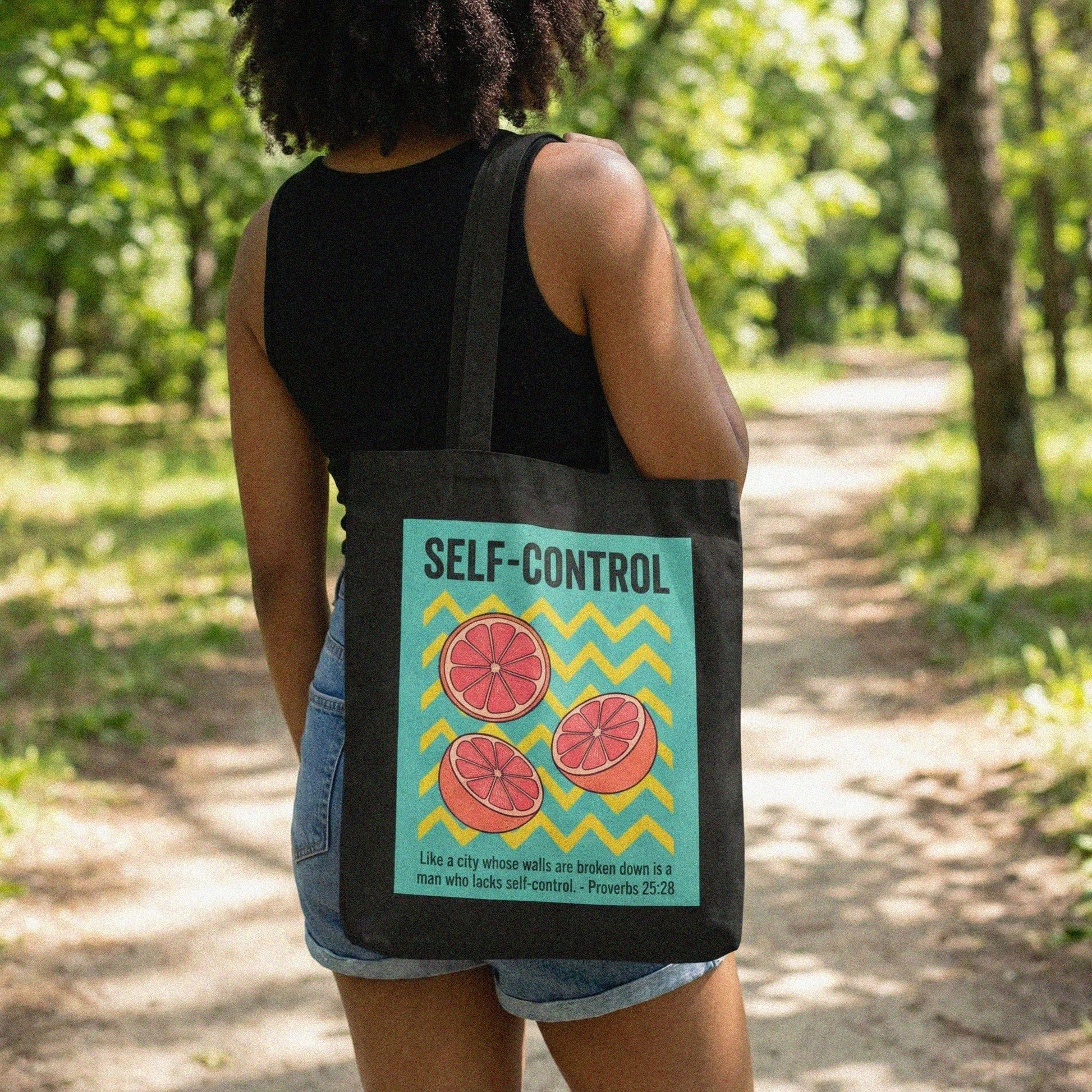 Mercy & More Bags Self Control Fruit Cotton Tote Bag