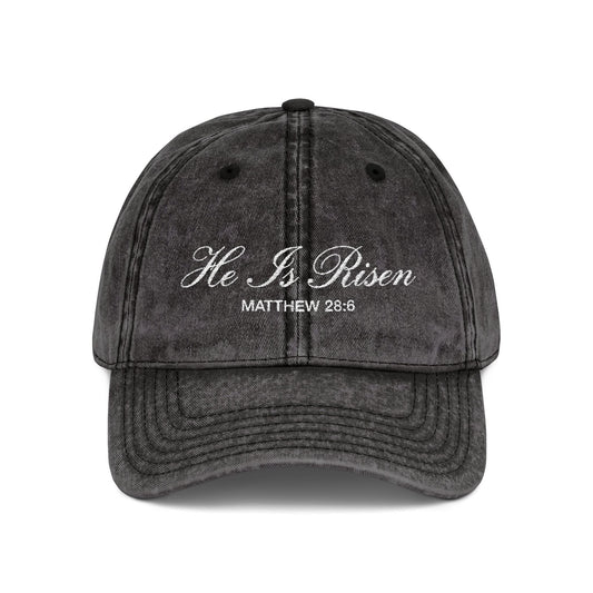 Mercy & More Hats One size / Black He Is Risen Vintage Cap