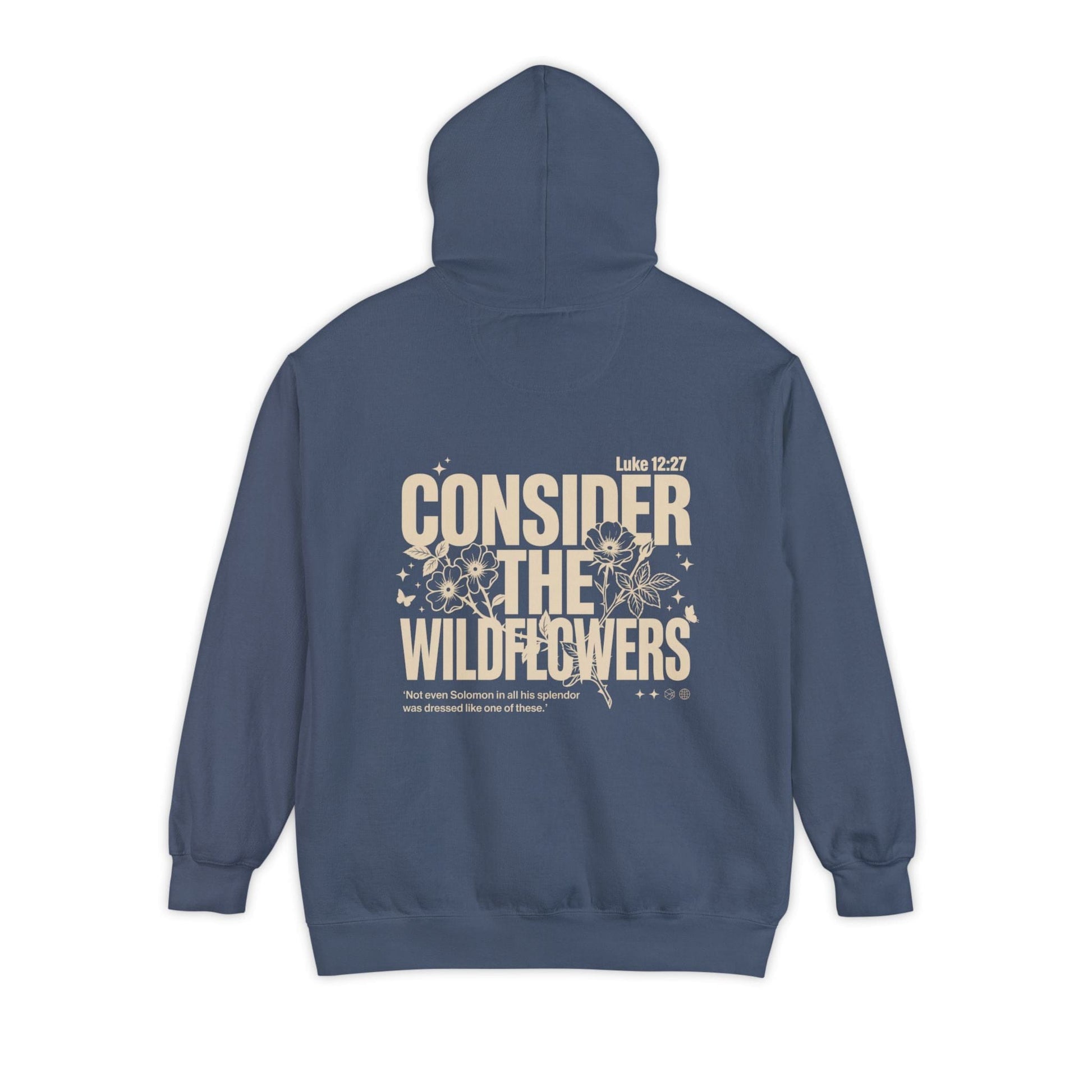 Mercy & More Hoodie Denim / S Consider The Wildflowers Hoodie