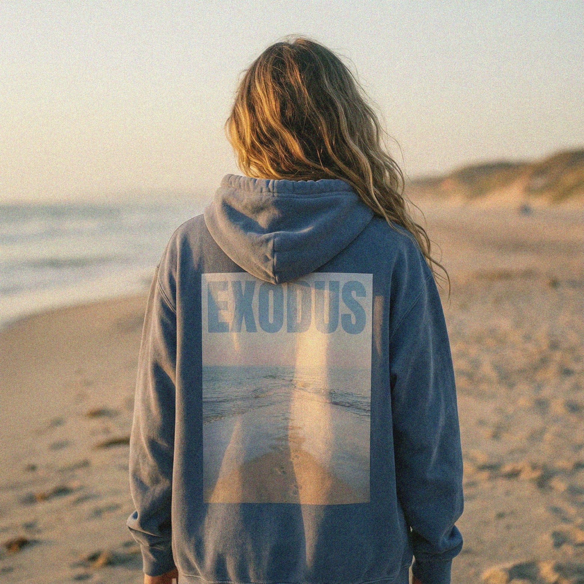 Mercy & More Hoodie Denim / S Exodus Hoodie