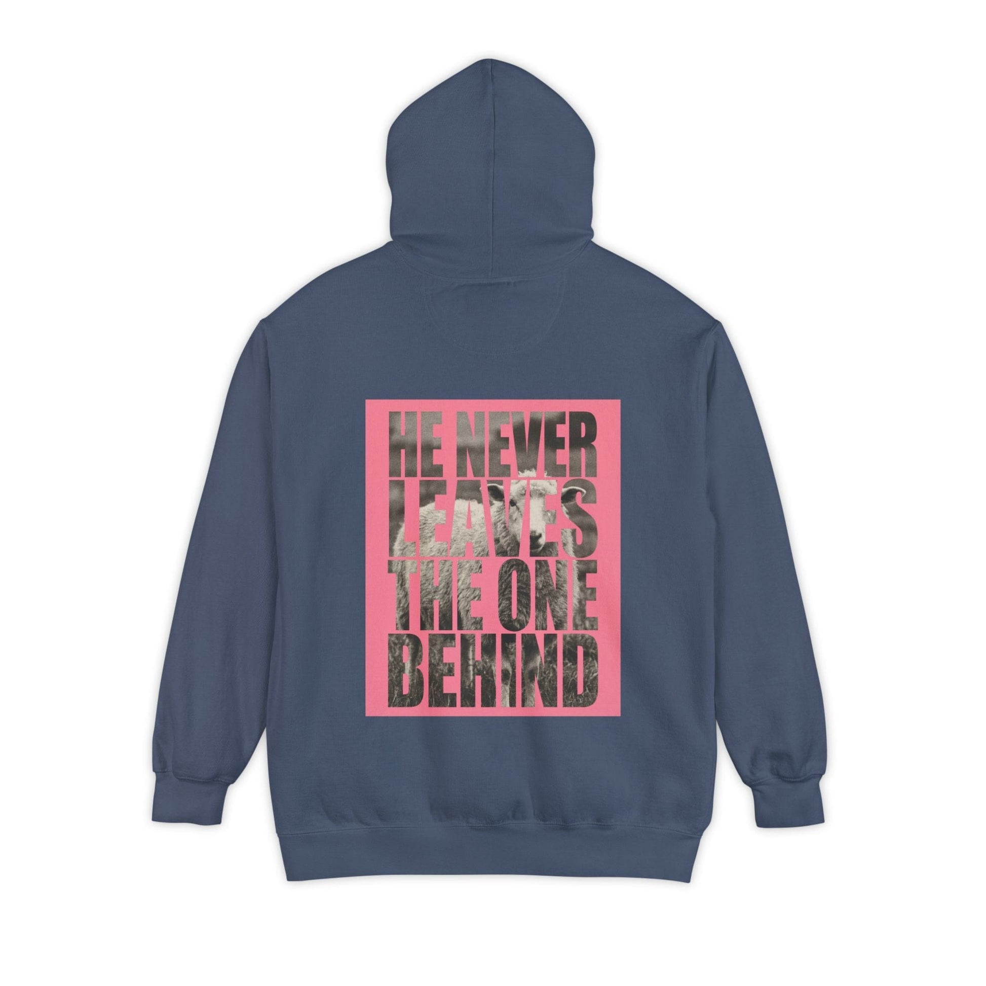 Mercy & More Hoodie Denim / S He Never Leaves Hoodie