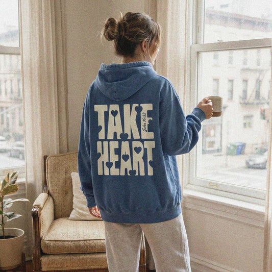 Mercy & More Hoodie True Navy / S Take Heart Hoodie