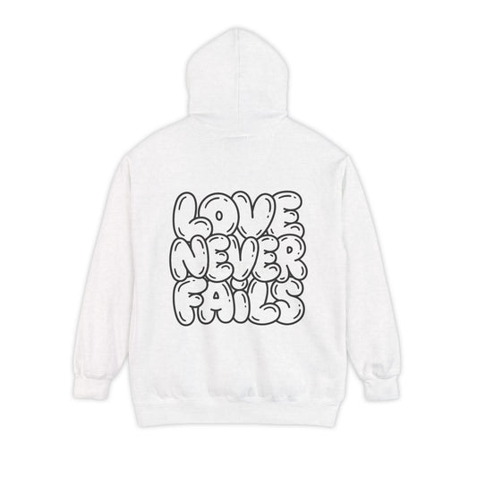 Mercy & More Hoodie White / S Love Never Fails Hoodie