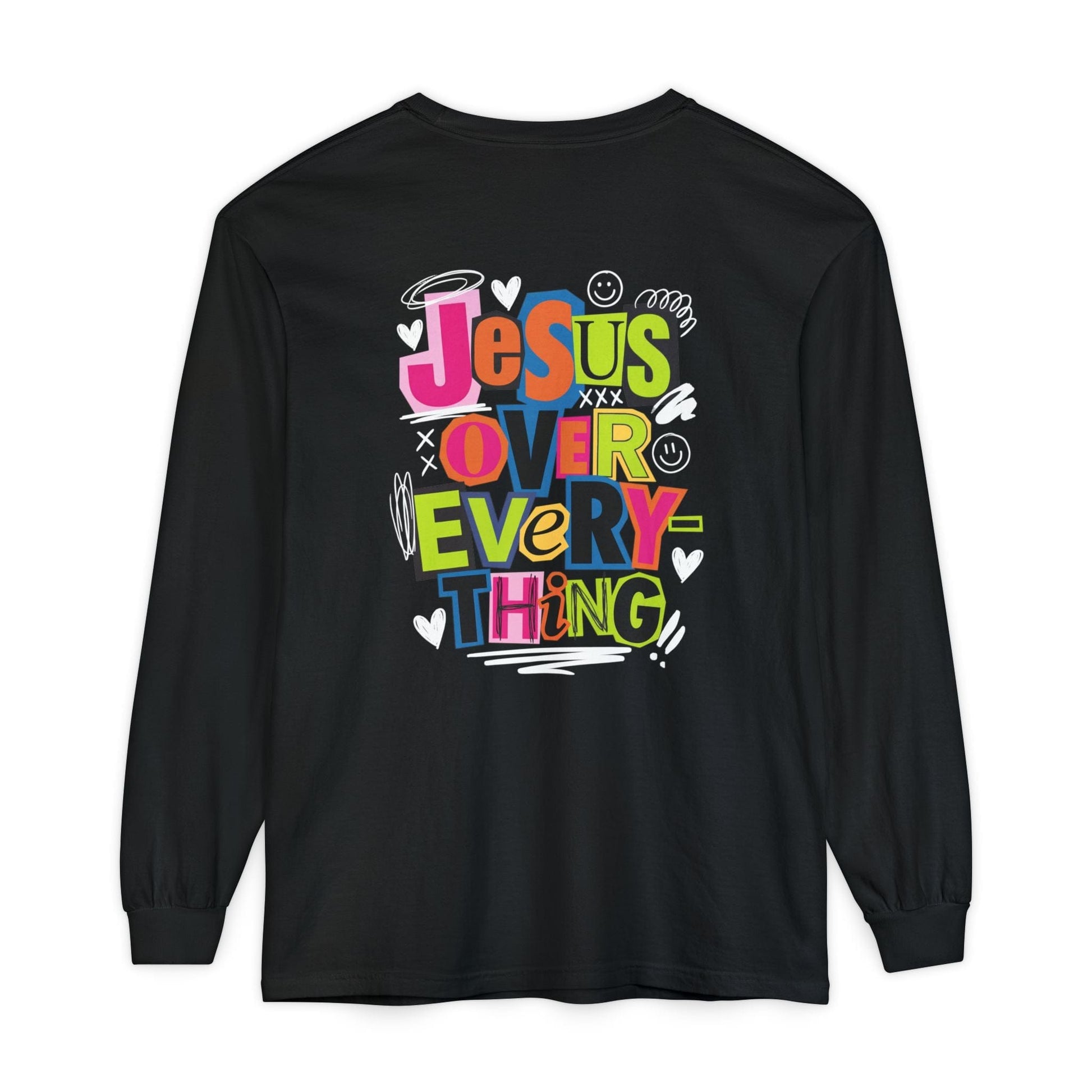 Mercy & More Long-sleeve Black / S Jesus Over Everything Long Sleeve Tee