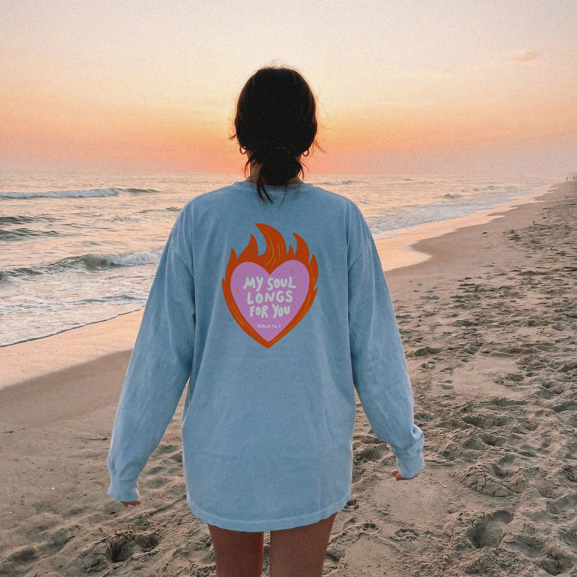 Mercy & More Long-sleeve Chambray / S My Soul Longs For You Long Sleeve Tee