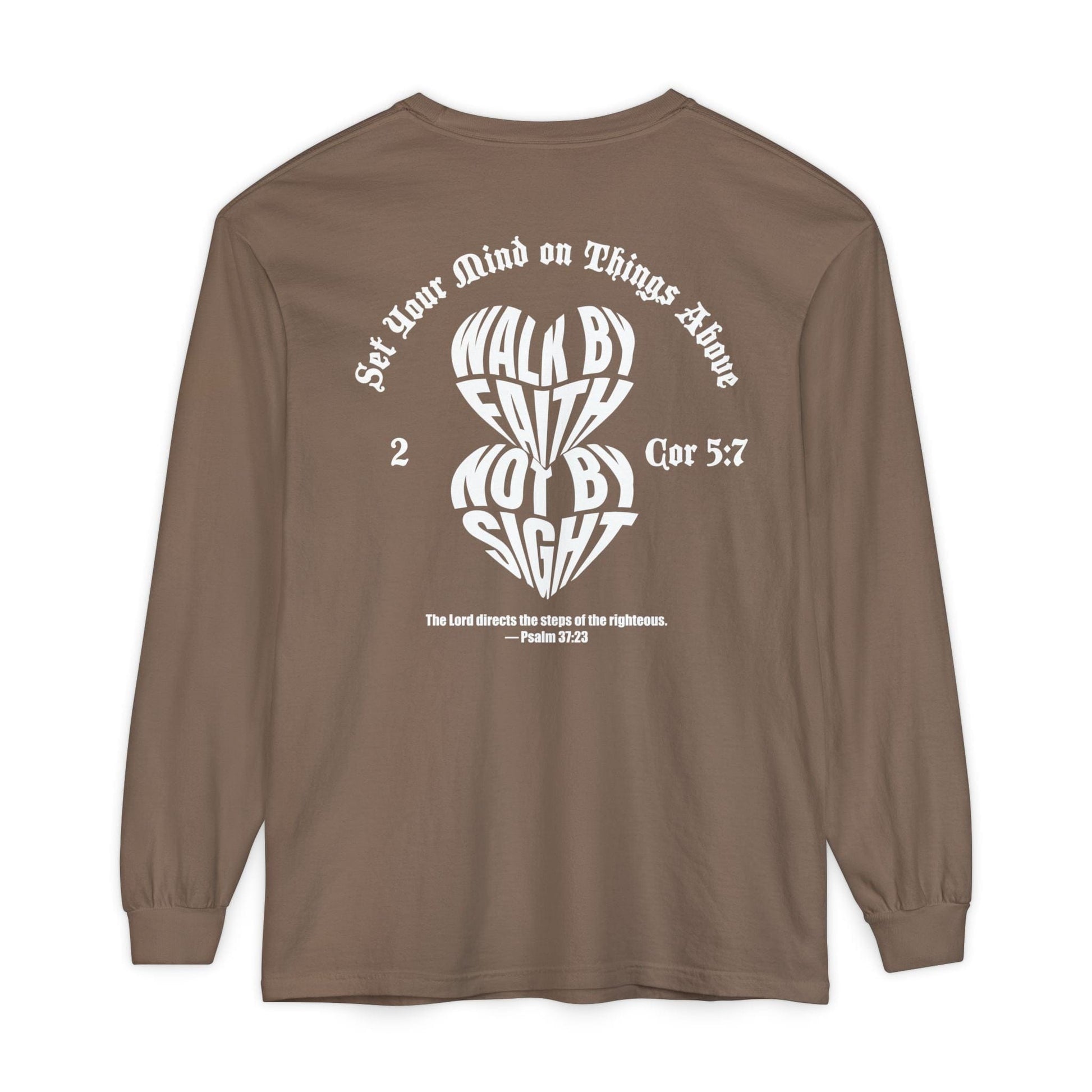 Mercy & More Long-sleeve Espresso / S Walk By Faith Long Sleeve Tee