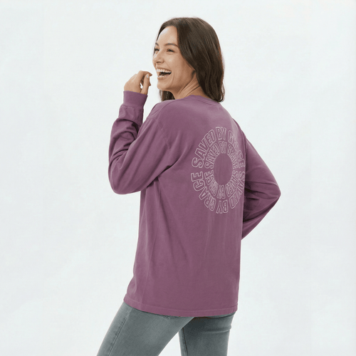 Mercy & More Long-sleeve Saved By Grace Long Sleeve Tee