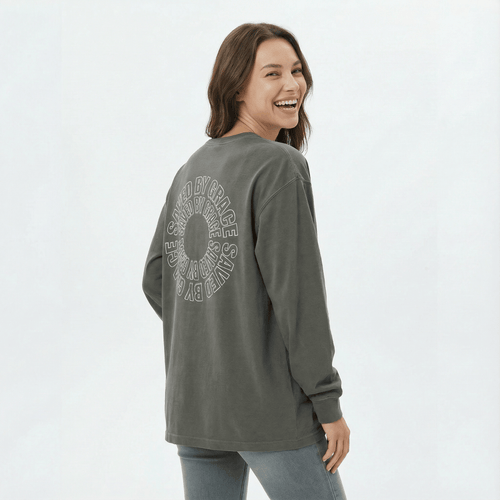 Mercy & More Long-sleeve Saved By Grace Long Sleeve Tee