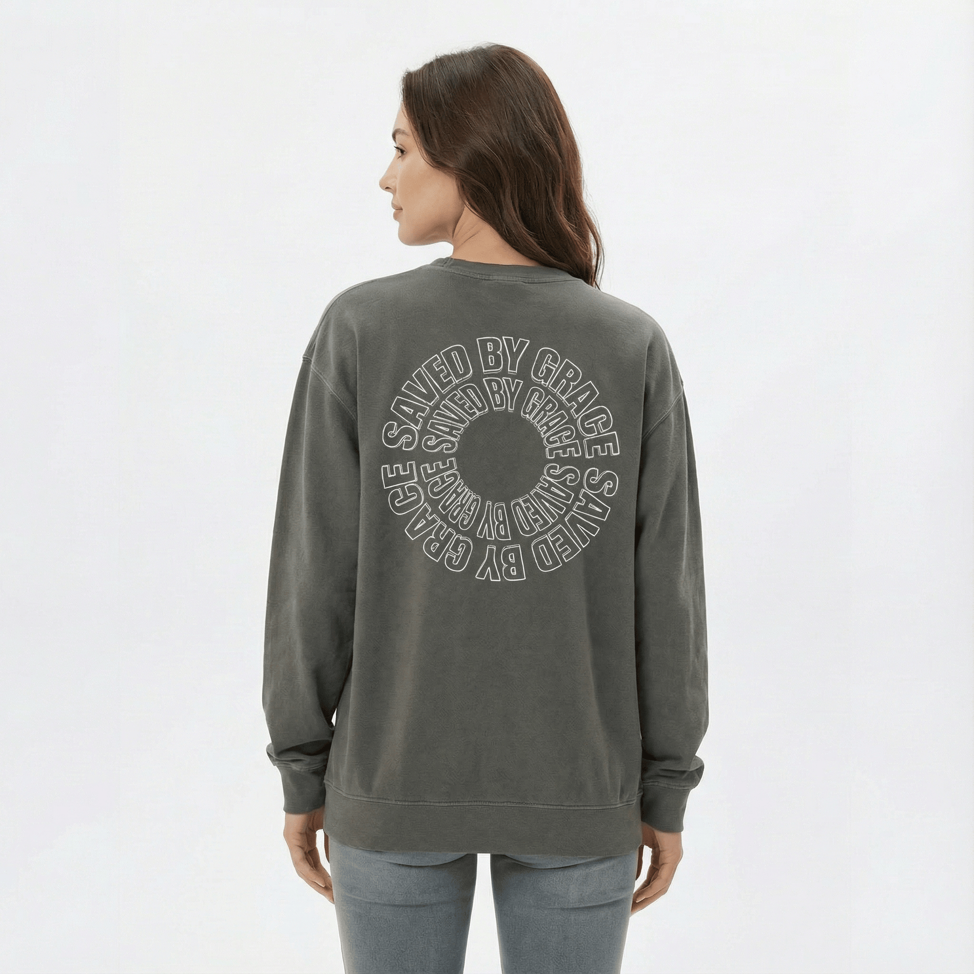 Mercy & More Long-sleeve Saved By Grace Long Sleeve Tee