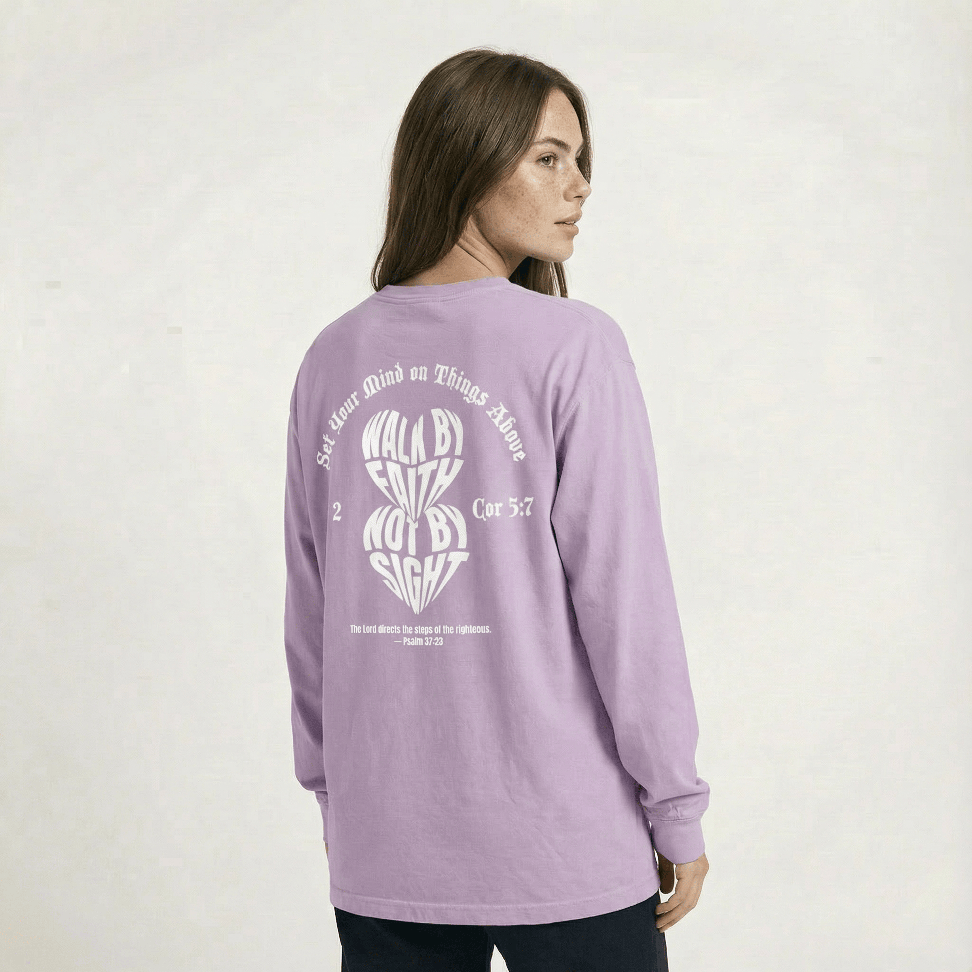 Mercy & More Long-sleeve Walk By Faith Long Sleeve Tee