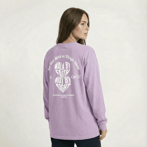 Mercy & More Long-sleeve Walk By Faith Long Sleeve Tee