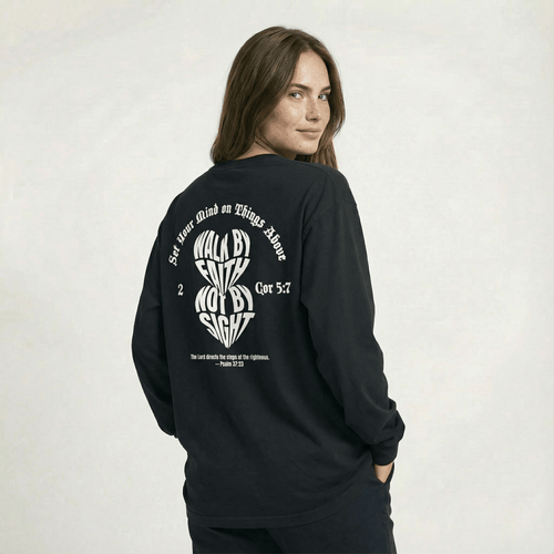 Mercy & More Long-sleeve Walk By Faith Long Sleeve Tee