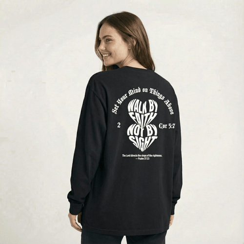 Mercy & More Long-sleeve Walk By Faith Long Sleeve Tee