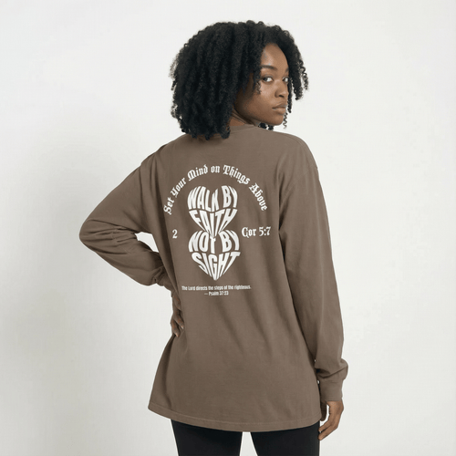 Mercy & More Long-sleeve Walk By Faith Long Sleeve Tee
