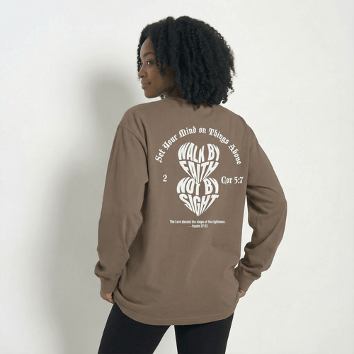 Mercy & More Long-sleeve Walk By Faith Long Sleeve Tee
