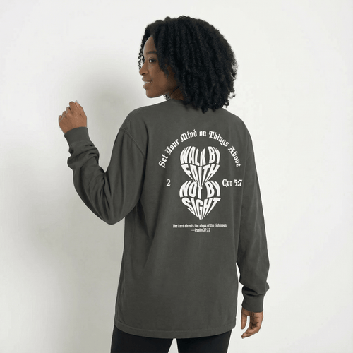 Mercy & More Long-sleeve Walk By Faith Long Sleeve Tee