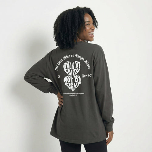 Mercy & More Long-sleeve Walk By Faith Long Sleeve Tee