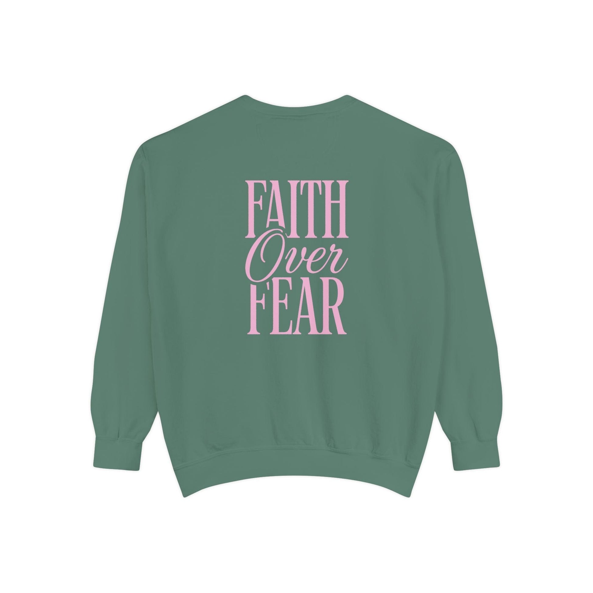 Mercy & More Sweatshirt Light Green / S Faith Over Fear Sweatshirt