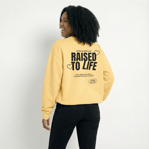 Mercy & More Sweatshirt Raised To Life Sweatshirt - Black Logo