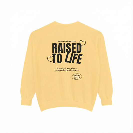 Mercy & More Sweatshirt Raised To Life Sweatshirt - Black Logo