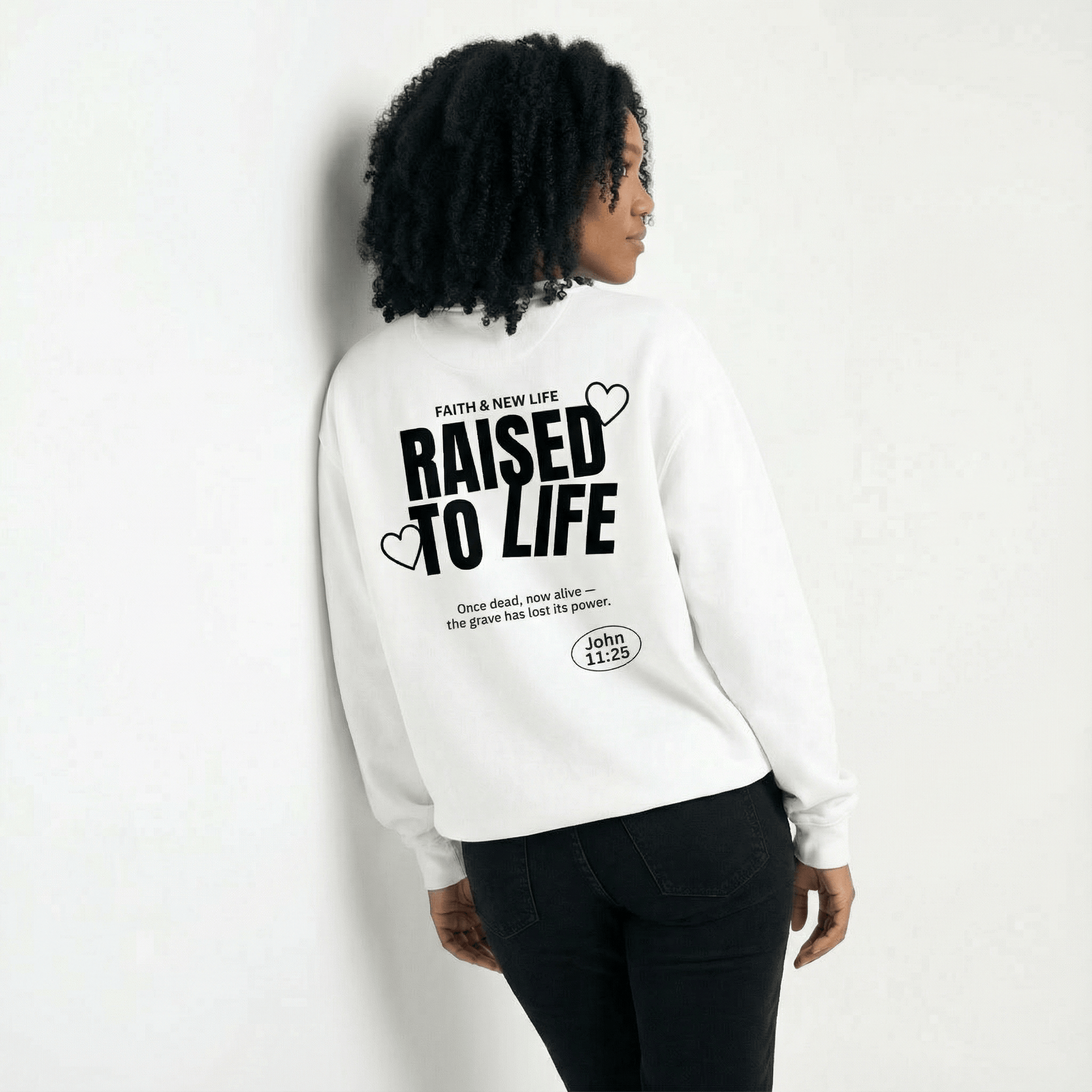 Mercy & More Sweatshirt Raised To Life Sweatshirt - Black Logo