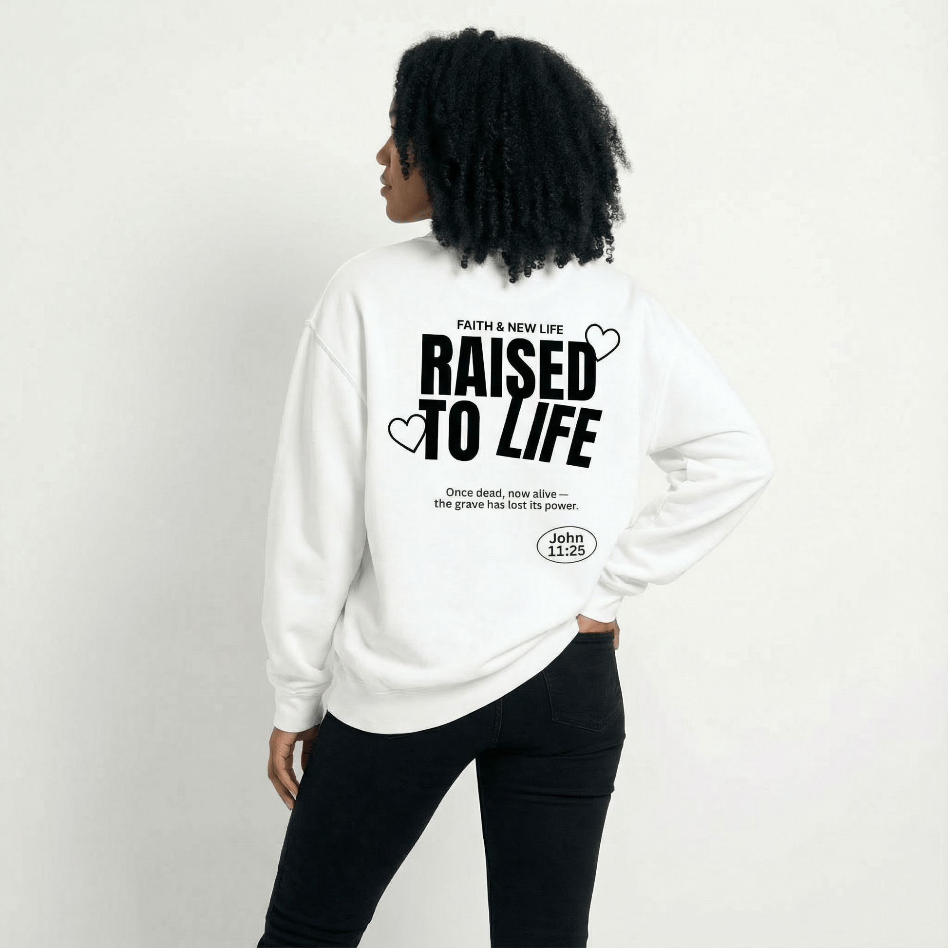 Mercy & More Sweatshirt Raised To Life Sweatshirt - Black Logo