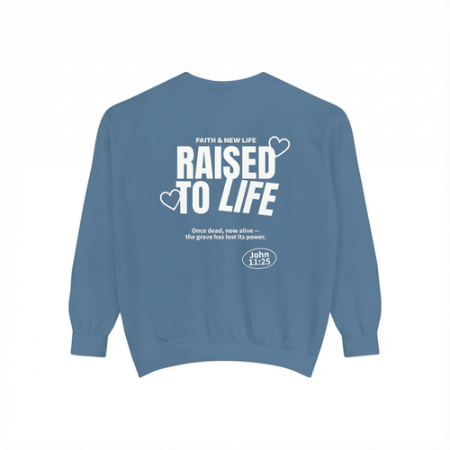 Mercy & More Sweatshirt Raised To Life Sweatshirt - White Logo